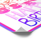 Fabulous 40 Four-tea Verjaardag Poster (Hoek)