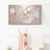 Fabulous 40 Modern Roos Gold Girl 40th Birthday Spandoek (Insitu)