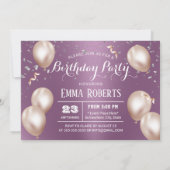 Fabulous 40 Moderne Paarse foto 40e verjaardag Kaart (Achterkant)