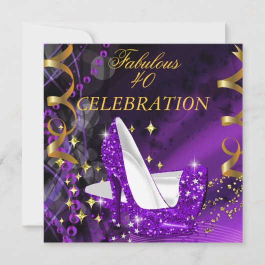 Fabulous 40 Paarse goudhazels van de vrouw van zat Kaart (Voorkant)