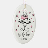 Fabulous 40 Persoonlijke versiering Keramisch Ornament (Rechts)