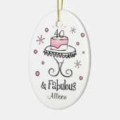 Fabulous 40 Persoonlijke versiering Keramisch Ornament (Links)