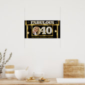 Fabulous 40 Retro Glamor Hollywood Gold Photo Poster (Keuken)