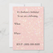 Fabulous 40 roze sterren Gold Confetti Birthday Kaart (Achterkant)