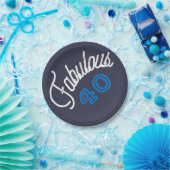 Fabulous 40 verjaardag papieren bordje (Feest)