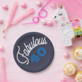 Fabulous 40 verjaardag papieren bordje (Feest)