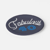 Fabulous 40 verjaardag papieren bordje (Gekanteld)