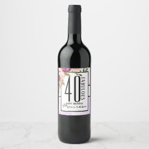 Fabulous 40 Wijn- en Champagneetiketten Wijn Etiket