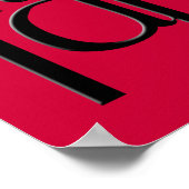 Fabulous 40 zwart-wit, rood, lang Poster (Hoek)