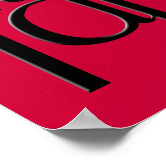 Fabulous 40 zwart-wit, rood, lang Poster (Hoek)