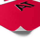 Fabulous 40 zwart-wit rood Poster (Hoek)