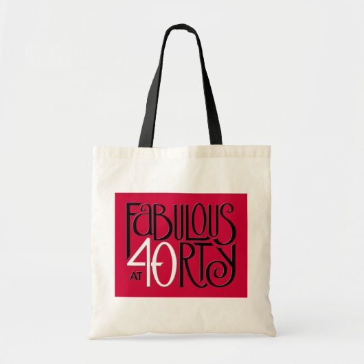 Fabulous 40 zwarte rode tas (Voorkant)