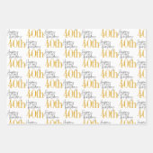 Fabulous 40e verjaardag 3Colors Gift Inpakpapier Vel (Voorkant)