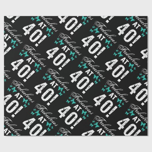 Fabulous 40th Birthday Cadeaupapier (Vlak)