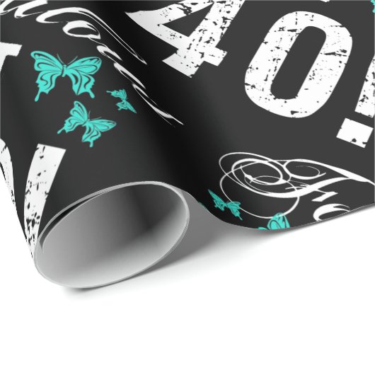 Fabulous 40th Birthday Cadeaupapier (Rol Hoek)