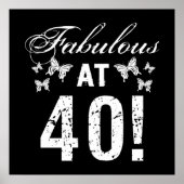 Fabulous 40th Birthday For Her Poster (Voorkant)