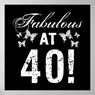 Fabulous 40th Birthday For Her Poster