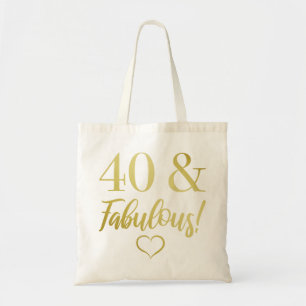 Fabulous 40th Birthday (Gold) Tote Bag