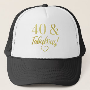Fabulous 40th Birthday (Gold) Trucker Pet