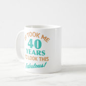 Fabulous 40th Birthday Koffiemok (Voorkant links)
