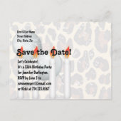 Fabulous 40th Birthday Leopard and Lace A14 Aankondigingskaart (Achterkant)