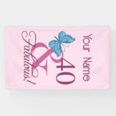 Fabulous 40th Birthday Spandoek (Horizontaal)