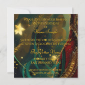 Fabulous 50 1920 Art deco flapper Emerald Red Kaart (Achterkant)