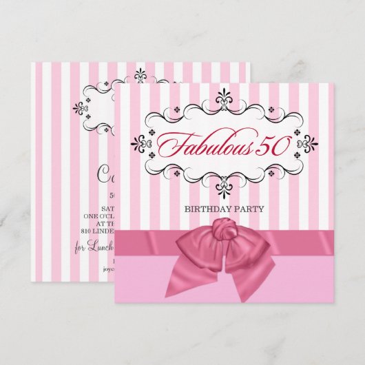 Fabulous 50 - Aangepaste feestdagen Kaart (Voorkant / Achterkant)