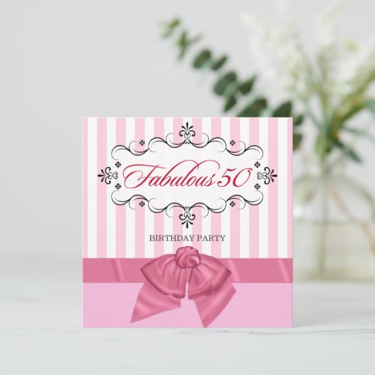 Fabulous 50 - Aangepaste feestdagen Kaart (Staand voorkant)