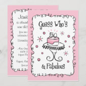 Fabulous 50 Aangepaste feestdagen Kaart (Voorkant / Achterkant)