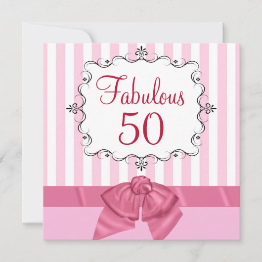 Fabulous 50 - Aangepaste feestdagen Kaart (Voorkant)
