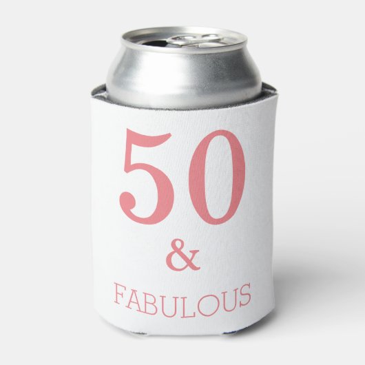 Fabulous 50 Aangepaste kleur voor koraalroze kleur Blikjeskoeler (Blikje Voorkant)
