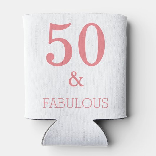 Fabulous 50 Aangepaste kleur voor koraalroze kleur Blikjeskoeler (Achterkant)