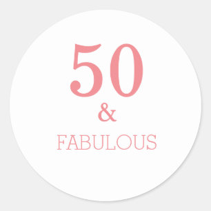 Fabulous 50 Aangepaste kleur voor koraalroze kleur Ronde Sticker