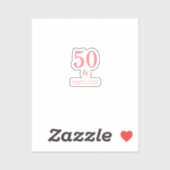 Fabulous 50 Aangepaste kleur voor koraalroze kleur Sticker (Vel)