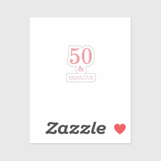 Fabulous 50 Aangepaste kleur voor koraalroze kleur Sticker (Vel)