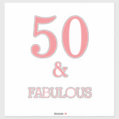 Fabulous 50 Aangepaste kleuren-koraalroze voor thu Sticker (Vel)