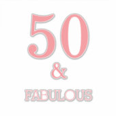 Fabulous 50 Aangepaste kleuren-koraalroze voor thu Sticker (Voorkant)