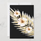 Fabulous 50 Beige White Black Floral Birthday Kaart (Achterkant)