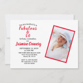 Fabulous 50 Birthday Celebration Kaart (Voorkant)