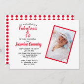 Fabulous 50 Birthday Celebration Kaart (Voorkant / Achterkant)