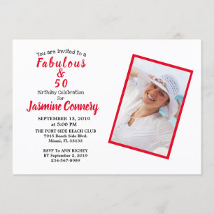 Fabulous 50 Birthday Celebration Kaart