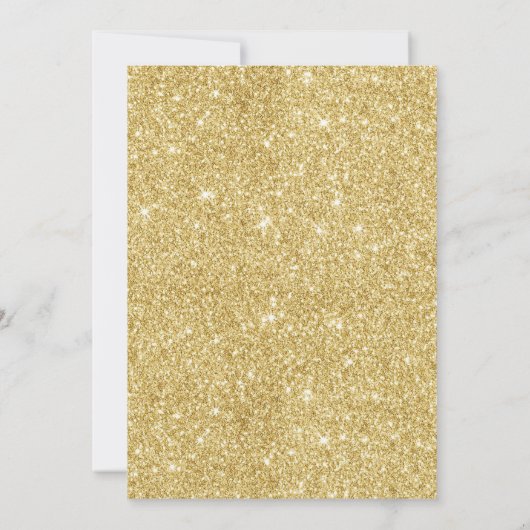 Fabulous 50 Birthday Champagne Modern Gold Glitter Kaart (Achterkant)