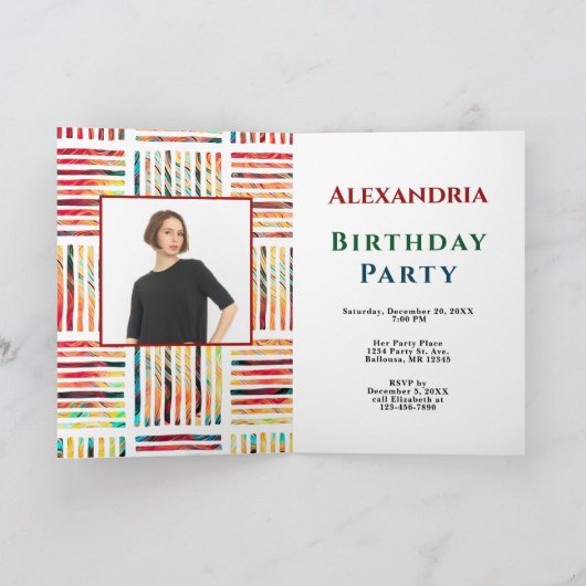 Fabulous 50 Birthday Foto nodigt personalize uit Kaart (Binnen)