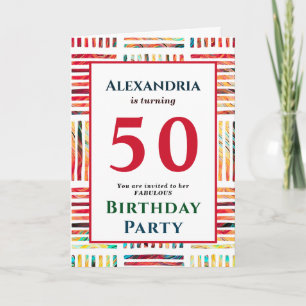 Fabulous 50 Birthday Foto nodigt personalize uit Kaart