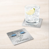 Fabulous 50 Black Blue Glam Eyes Paper Onderzetter (Insitu)