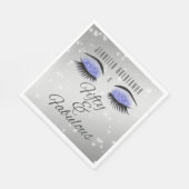 Fabulous 50 Black Periwinkle Glam Eyes Napkins Servet (Hoek)