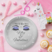 Fabulous 50 Black Periwinkle Glam Eyes Paper Bord (Feest)