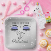 Fabulous 50 Black Periwinkle Glam Eyes Paper Bord (Feest)