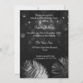 Fabulous 50 Champagne Birthday Party Black White Kaart (Achterkant)